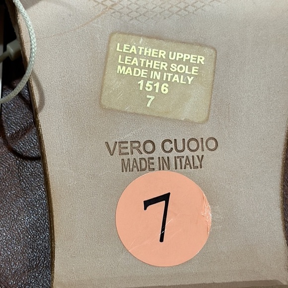 NWT Avellini genuine leather soft suede Italian made sandals slip on knot Sz 7 - Picture 7 of 8